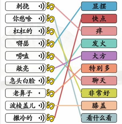 《汉字找茬王》连线东北怎么过