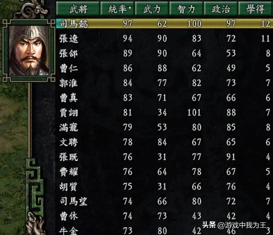 三国志9：这才是最核心的武将，无往而不利，进攻防守都奇妙无穷