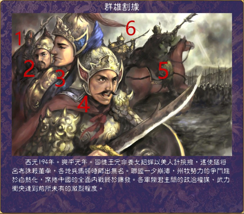 三国群英传6，不愧为灵魂画师，这剧本封面图中的将领谁能猜到？