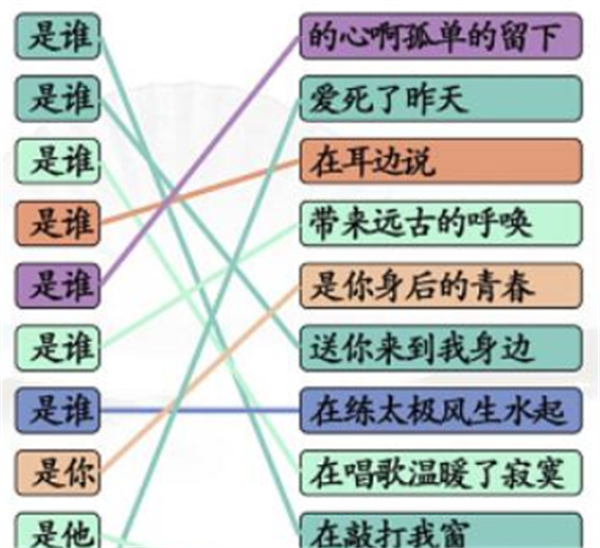 《汉字找茬王》是谁连歌曲怎么过