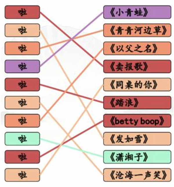 《汉字找茬王》一起啦歌怎么过