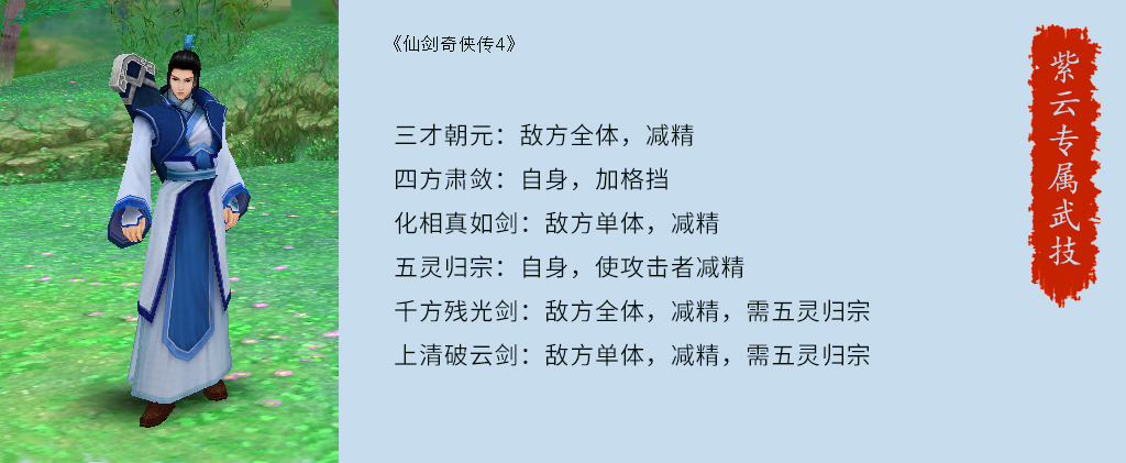 仙剑4中所有技能详解，看完我感觉我能写一本网游小说了